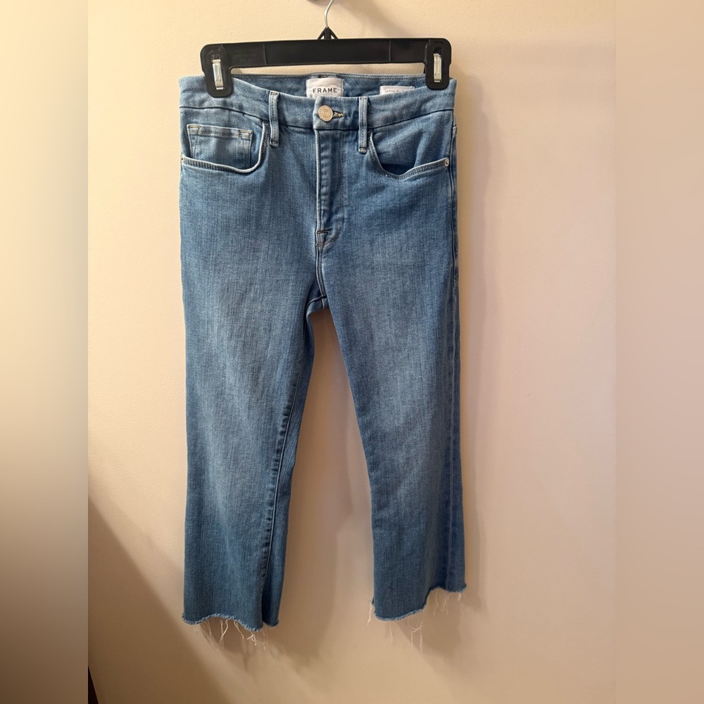 FRAME Le Crop Mini Boot Jeans | Raw Hem | Size 27